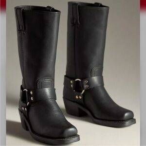 NEW Frye Harness 12R Boots Black Leather